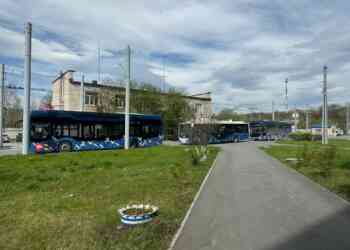 День Победы встречает транспорт Миасса