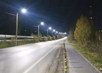 На Объездной дороге Миасса завершают монтаж наружного освещения