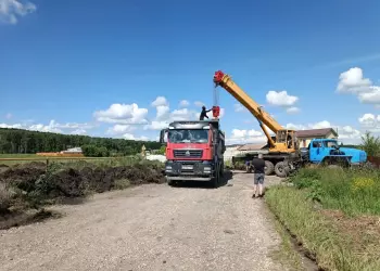 К восстановлению дороги приступили в селе Черновском